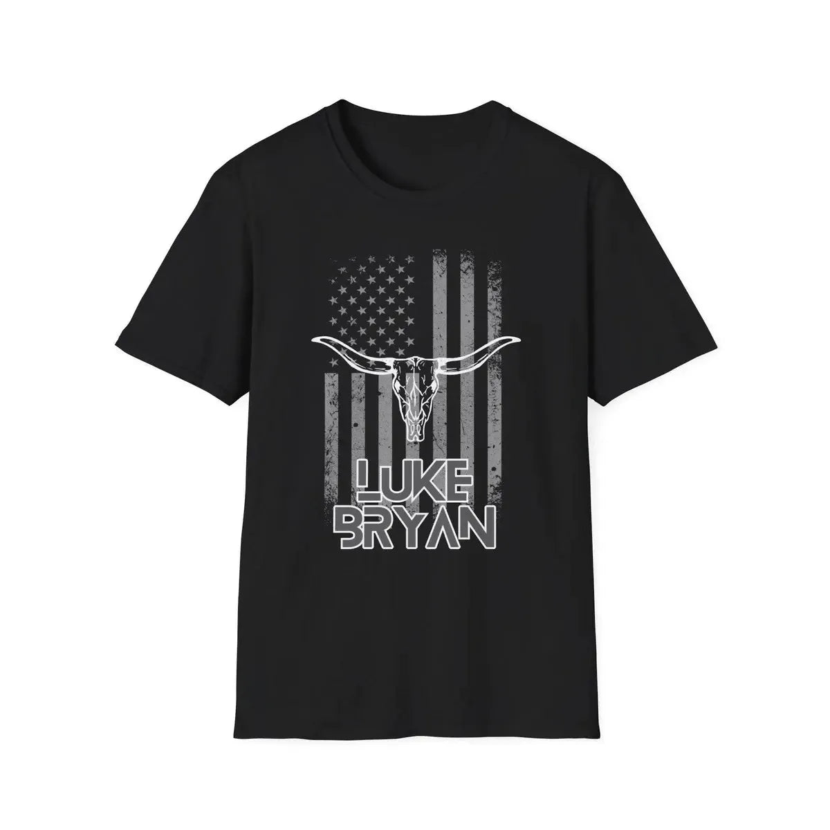 Longhorn Skull American Flag T-Shirt | LB Country Shirt Gildan 5000, Sweatshirt & Hoodie