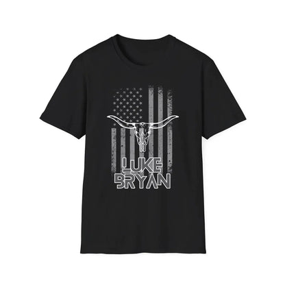 Longhorn Skull American Flag T-Shirt | LB Country Shirt Gildan 5000, Sweatshirt & Hoodie