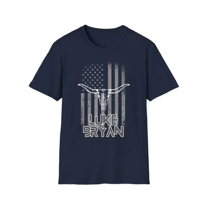 Longhorn Skull American Flag T-Shirt | LB Country Shirt Gildan 5000, Sweatshirt & Hoodie