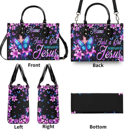 Cowgic Just A Girl Who Loves Jesus Leather Handbag