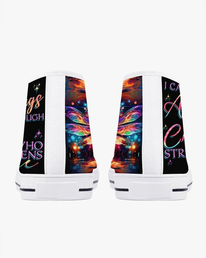 Cowgic I Can Do All Things Dragonflies High Top Canvas Shoes