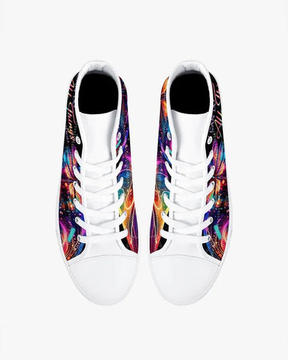 Cowgic I Can Do All Things Dragonflies High Top Canvas Shoes