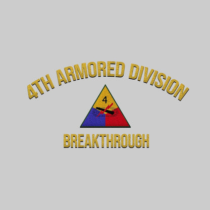 Cowgic U.S. Army 4th Armored Division Embroidered Classic Structured Cap - Embroidered Cap for Veterans