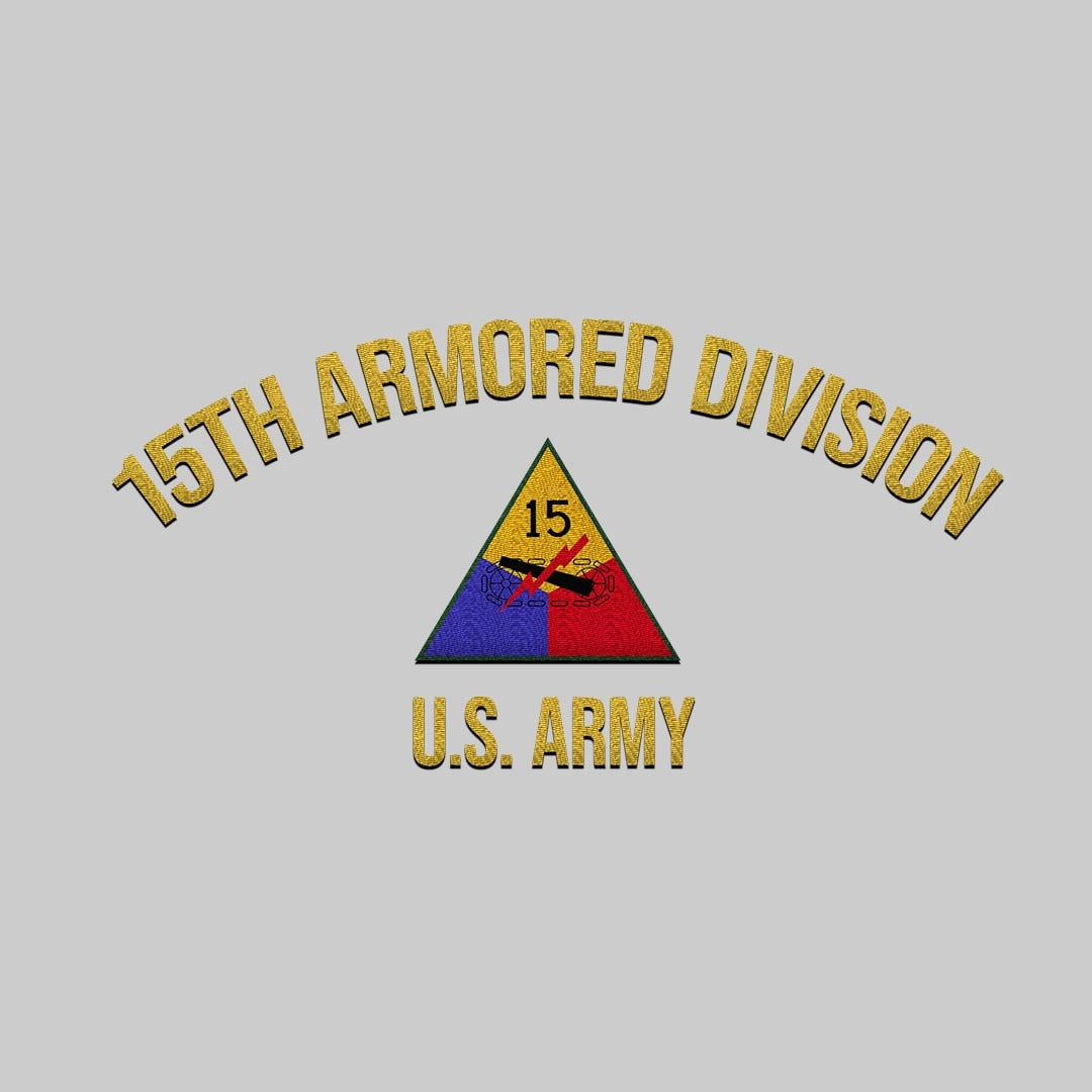 Cowgic U.S. Army 15th Armored Division Embroidered Classic Structured Cap - Embroidered Cap for Veterans