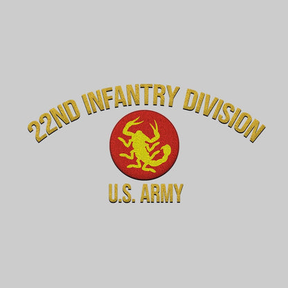 Cowgic U.S. Army 22nd Infantry Division Embroidered Classic Structured Cap - Embroidered Cap for Veterans