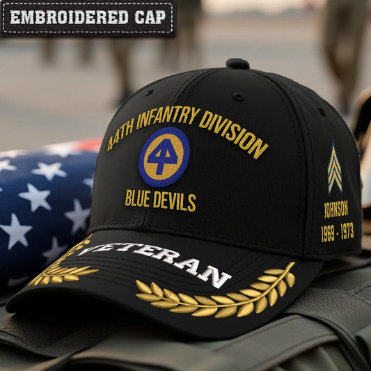 Cowgic U.S. Army 44th Infantry Division Embroidered Classic Structured Cap - Embroidered Cap for Veterans