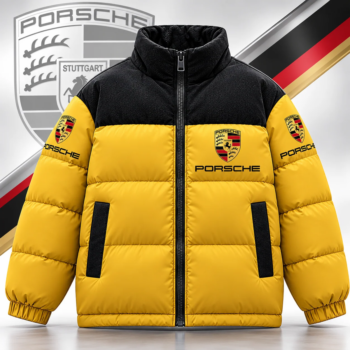 Porsche The North Puffer Thermal Stand Collar Jacket