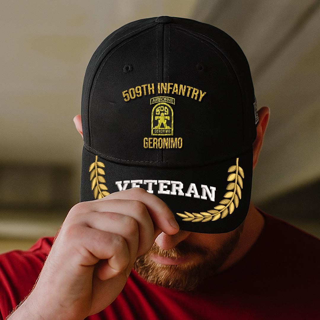 Cowgic U.S. Army 509th Infantry Regiment Embroidered Classic Structured Cap - Embroidered Cap for Veterans