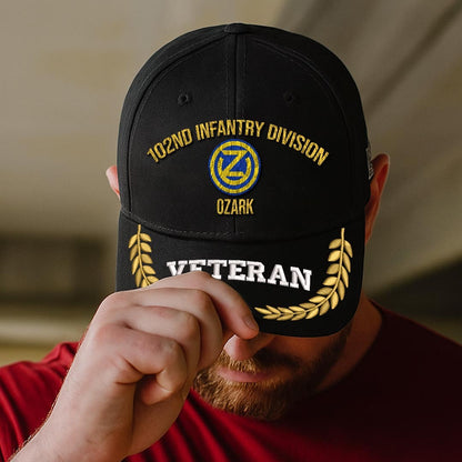 Cowgic U.S. Army 102nd Infantry Division Embroidered Classic Structured Cap - Embroidered Cap for Veterans
