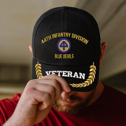 Cowgic U.S. Army 44th Infantry Division Embroidered Classic Structured Cap - Embroidered Cap for Veterans