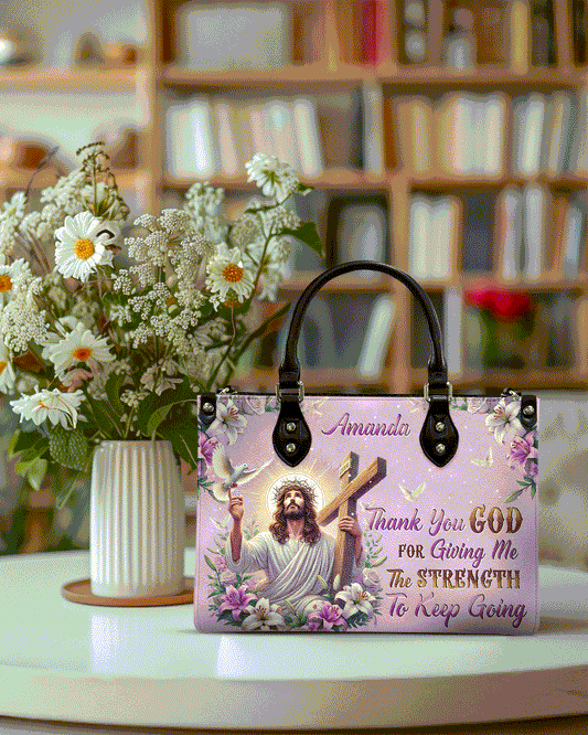 Cowgic Thank You God Leather Handbag