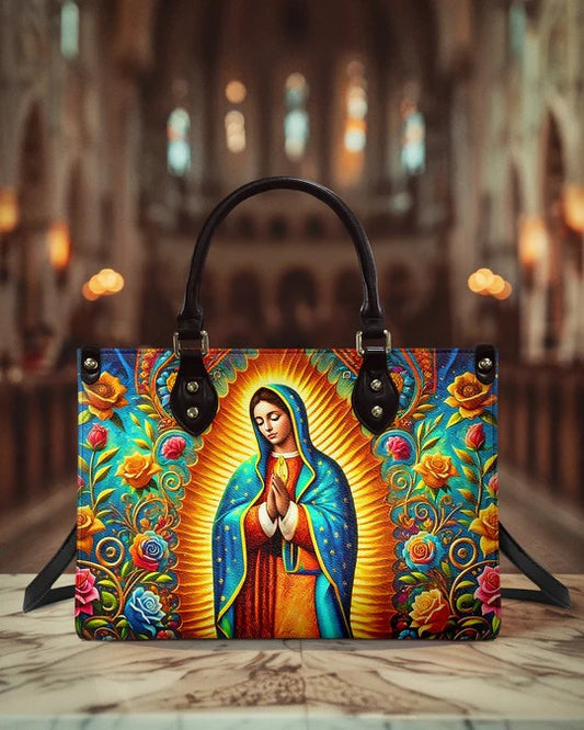 Cowgic Mary Of Guadalupe Leather Handbag