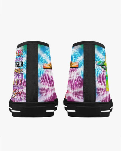 Cowgic Promise Keeper Light In The Darkness Tie Dye High Top Canvas Shoes