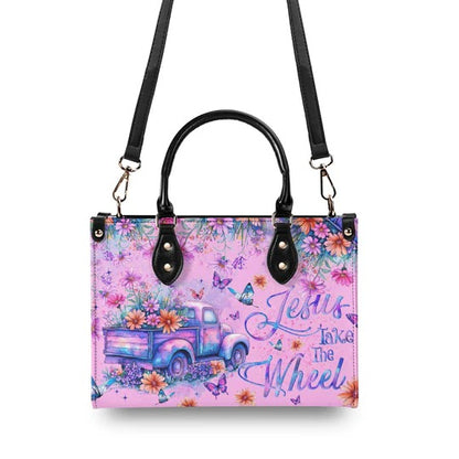 Cowgic Jesus Take The Wheel Leather Handbag