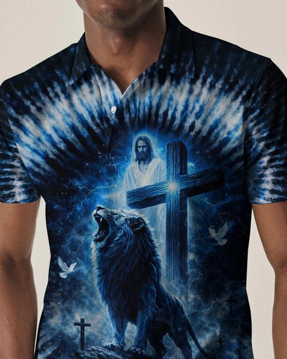 Cowgic Jesus Dropped The Charges Lion Swirl Men's All Over Print Shirt