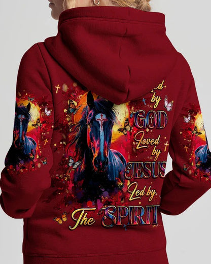 Cowgic Blessed By God Loved By Jesus Horse Women's All Over Print Shirt