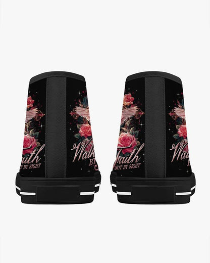 Cowgic Walk By Faith Not By Sight High Top Canvas Shoes