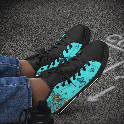 Cowgic Just A Girl Who Loves Jesus High Top Canvas Shoes