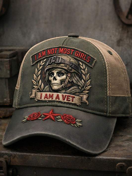 Cowgic Proud Veteran Unisex Vintage Printed Hats v20