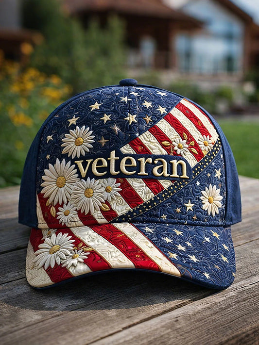 Cowgic Proud Veteran Unisex Vintage Printed Hats v2