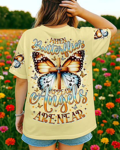 Cowgic When Butterflies Appear Angels Are Near Women's All Over Print Shirt