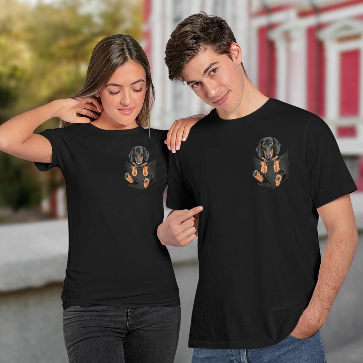 Dachshund In Pocket T-Shirt